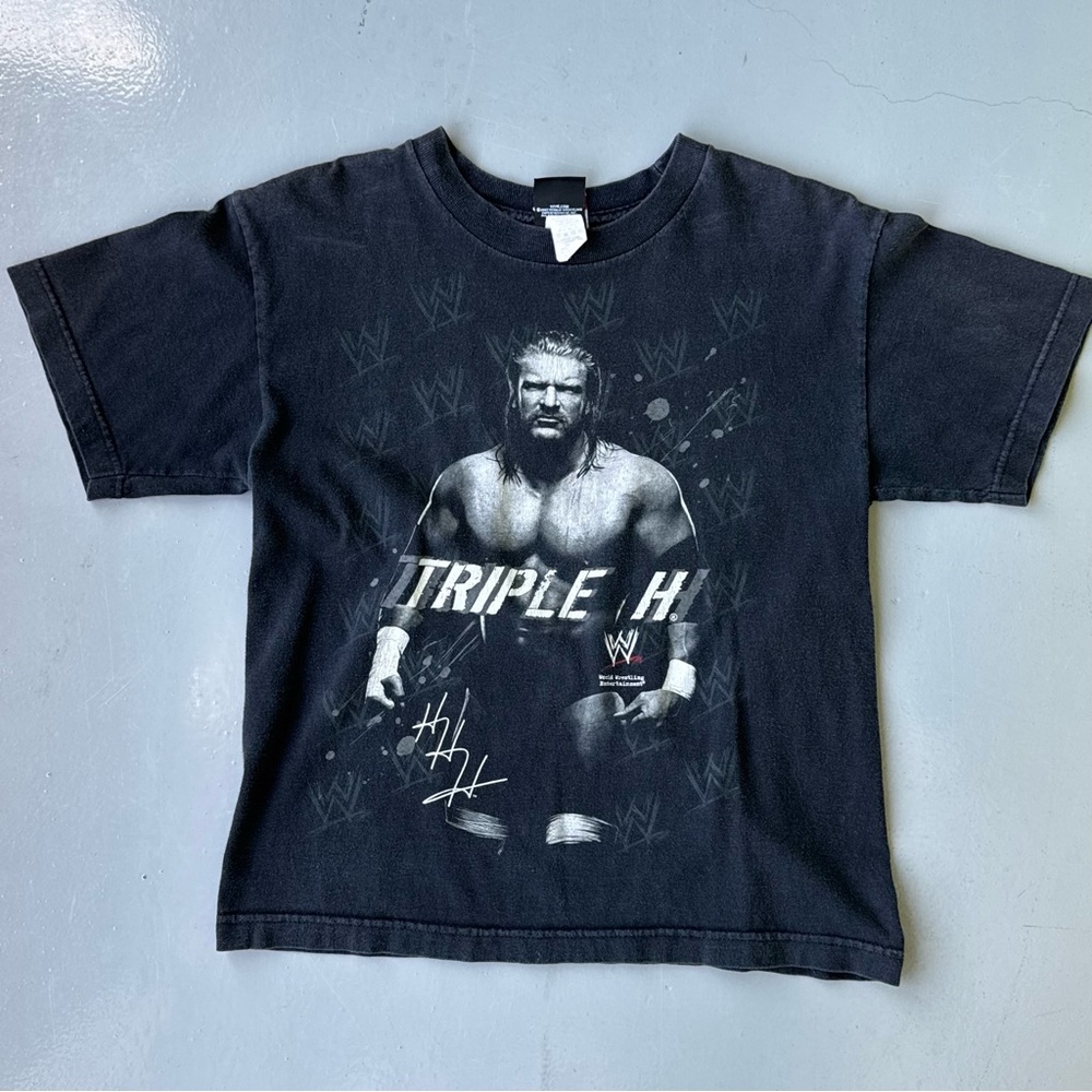 WWE Black Short Sleeve Tee Triple H women’s Small